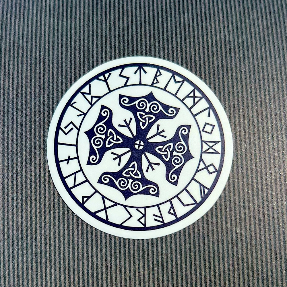 Nordic Symbolic Old Norse God Masculine Warrior Celtic Art Single Sticker